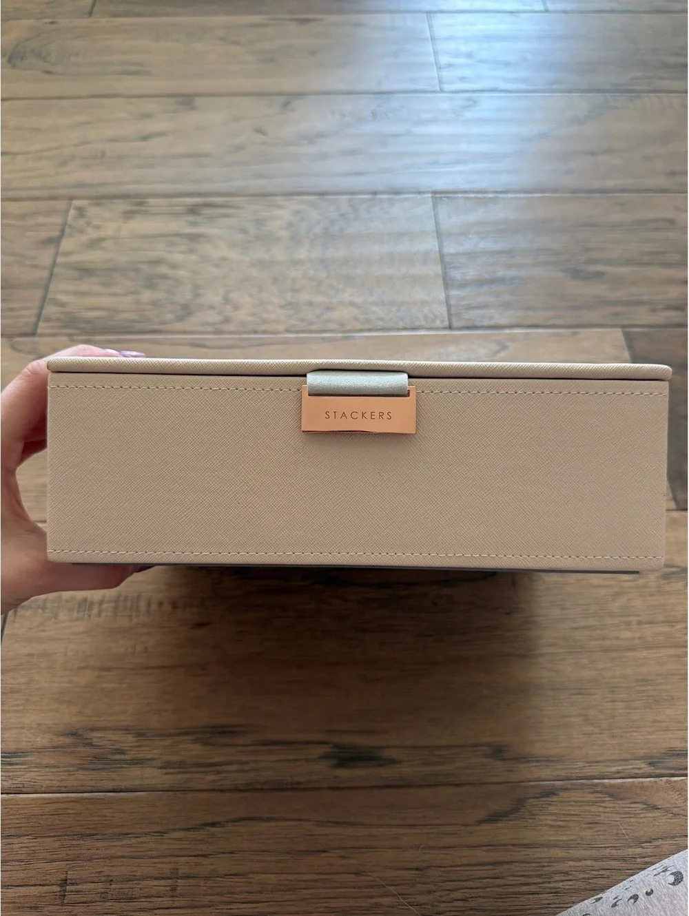Stackers Glasses or Sunglasses Box with Glass Lid in Pale Pink